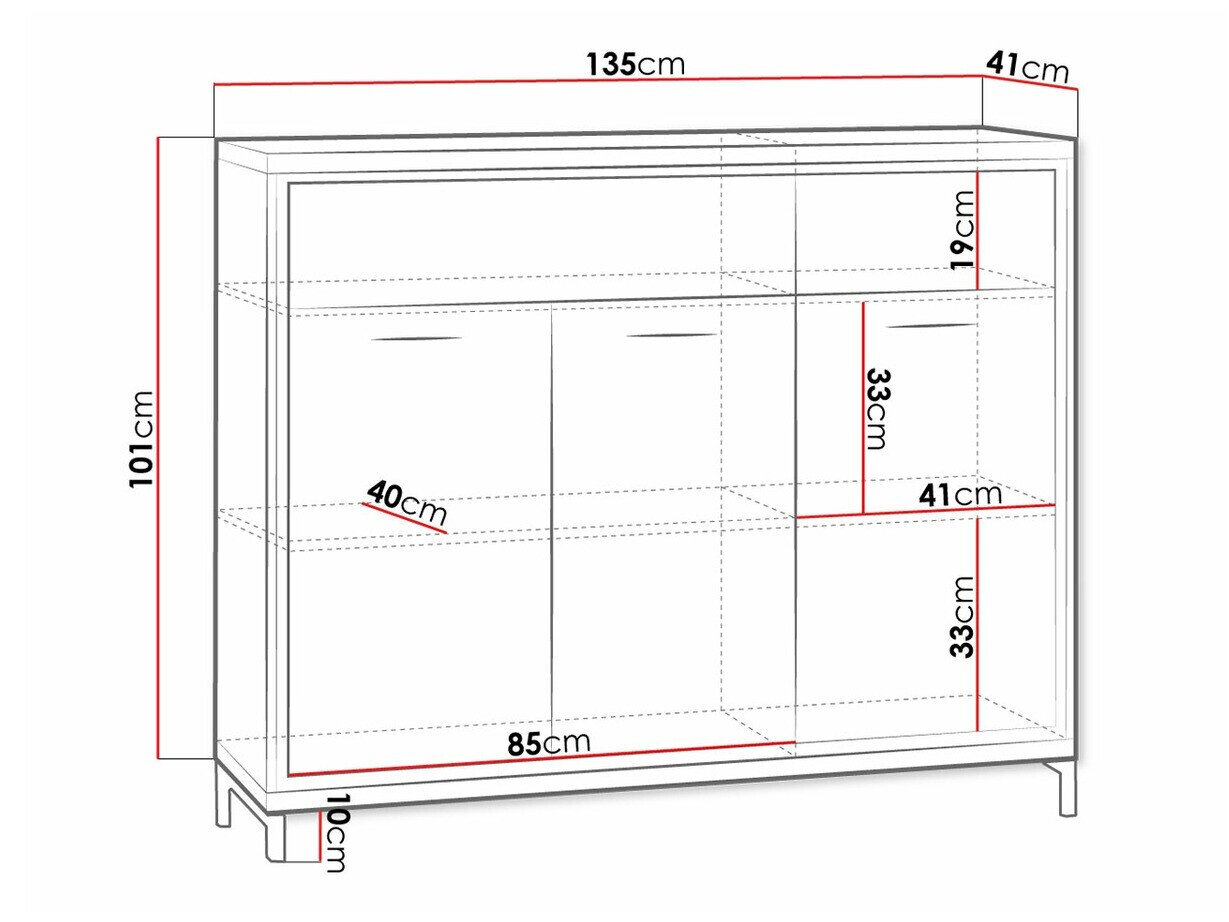 Kommode Etrmoni 104 (Lyst træ)
