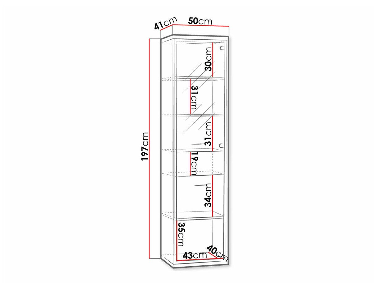 Reol Etrmoni 108 (Lyst træ + Egetræ)