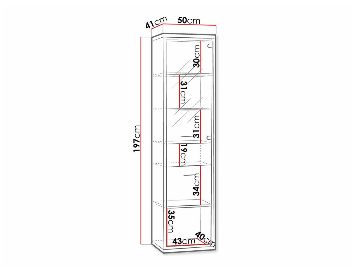 Reol Etrmoni 108 (Lyst træ + Egetræ)