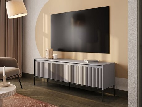 TV-meubel Fernolu 104 (Grijs + Zwart)