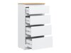 Ladekast Catelbi 103 (Wit + Eiken)