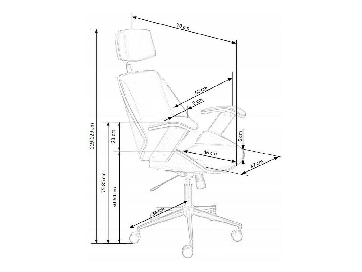 Kontorstol Houston 1490 (Fløde + Nød)
