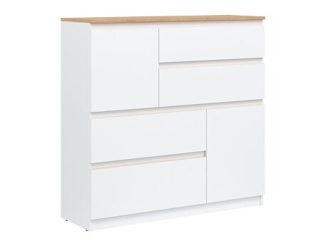 Ladekast Catelbi 105 (Wit + Eiken)