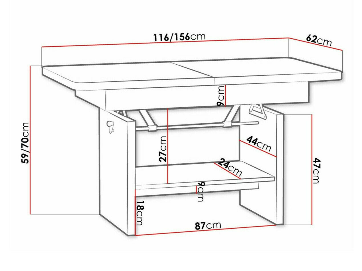 Transformeerbare salontafel Stanton 108 (Triufel)