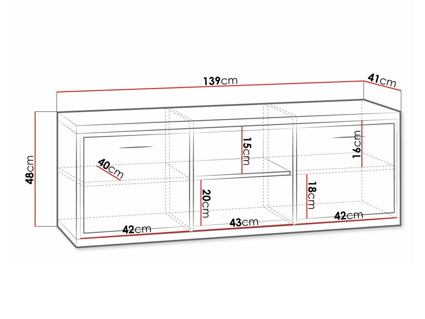 TV-meubel Etrmoni 112 (Licht hout)