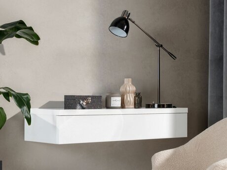 Sminkebord Delpher (Hvid + Glansfuld hvid)