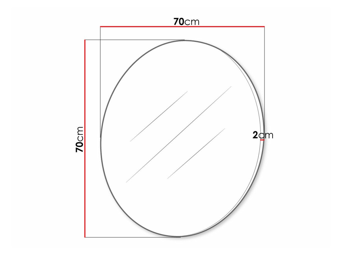 Spejl Delpher (Hvid + Glansfuld hvid)