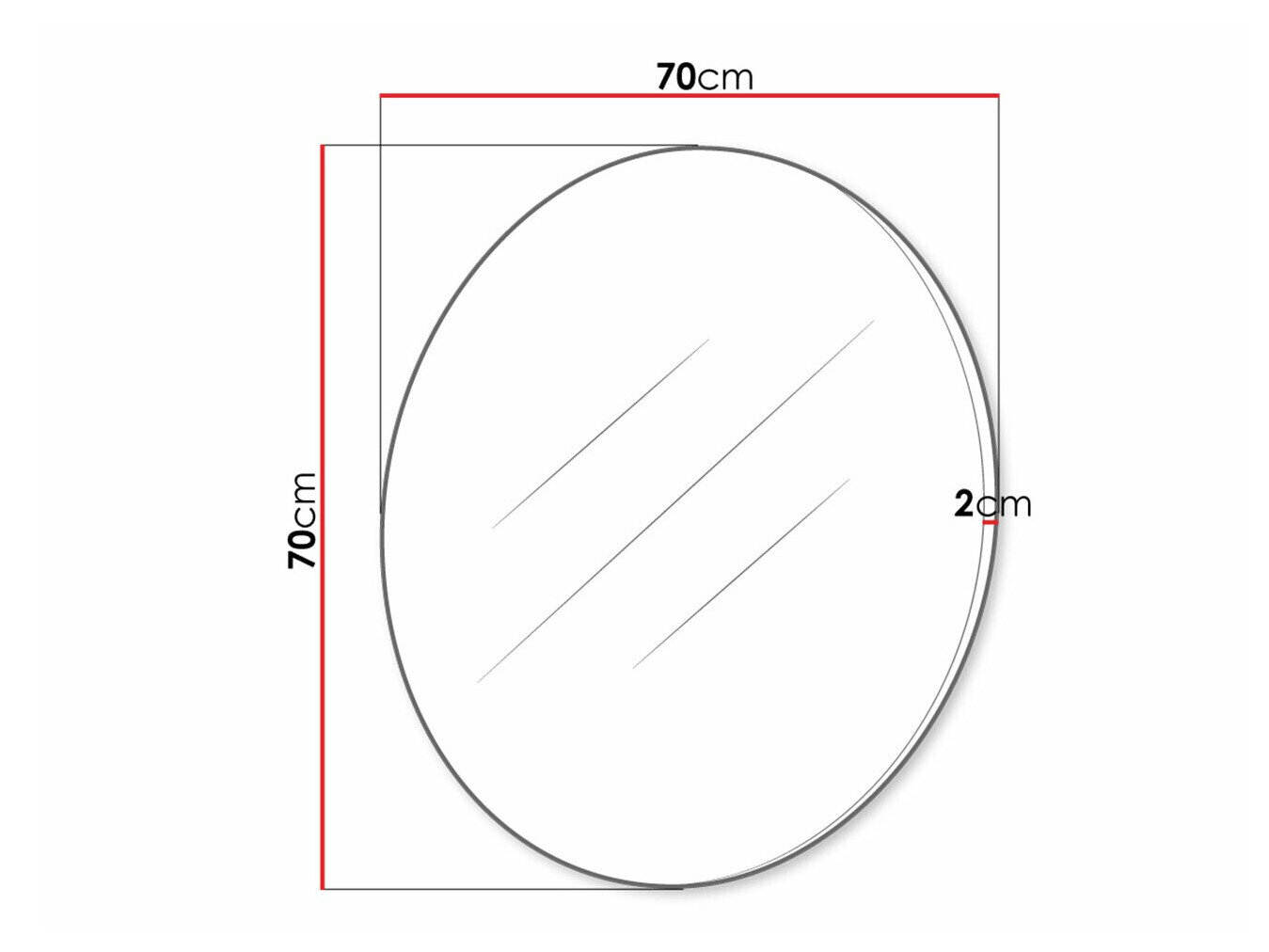 Spejl Providence 187 (Sort + Blank sort)