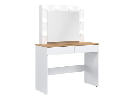 Sminkebord Catelbi 113 (Hvid + Egetræ)