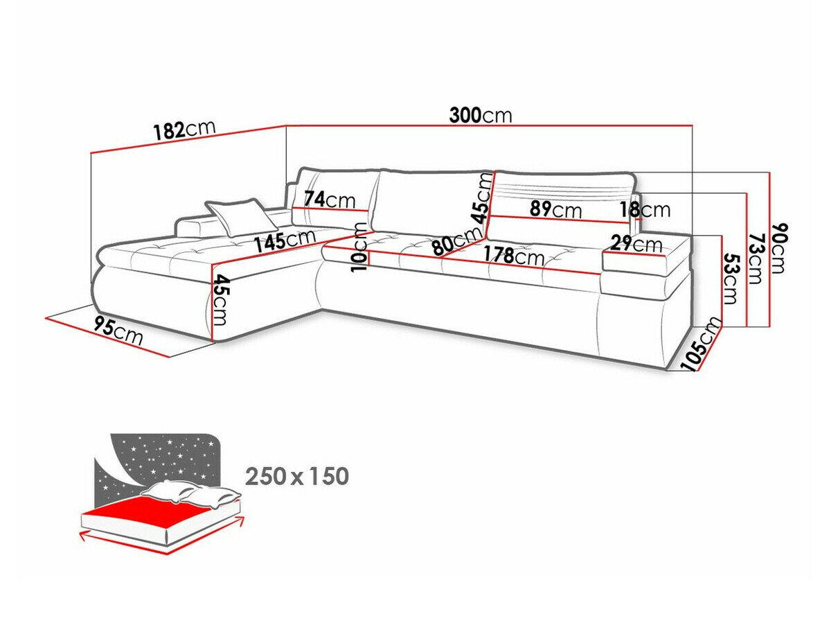 Hjørnesofa Temple 100 (Soft 017 + Lux 08)
