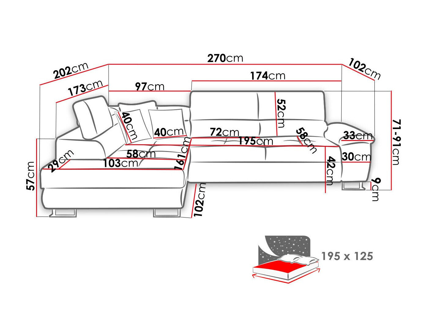 Hjørnesofa Comfivo 139 (Poso 110)