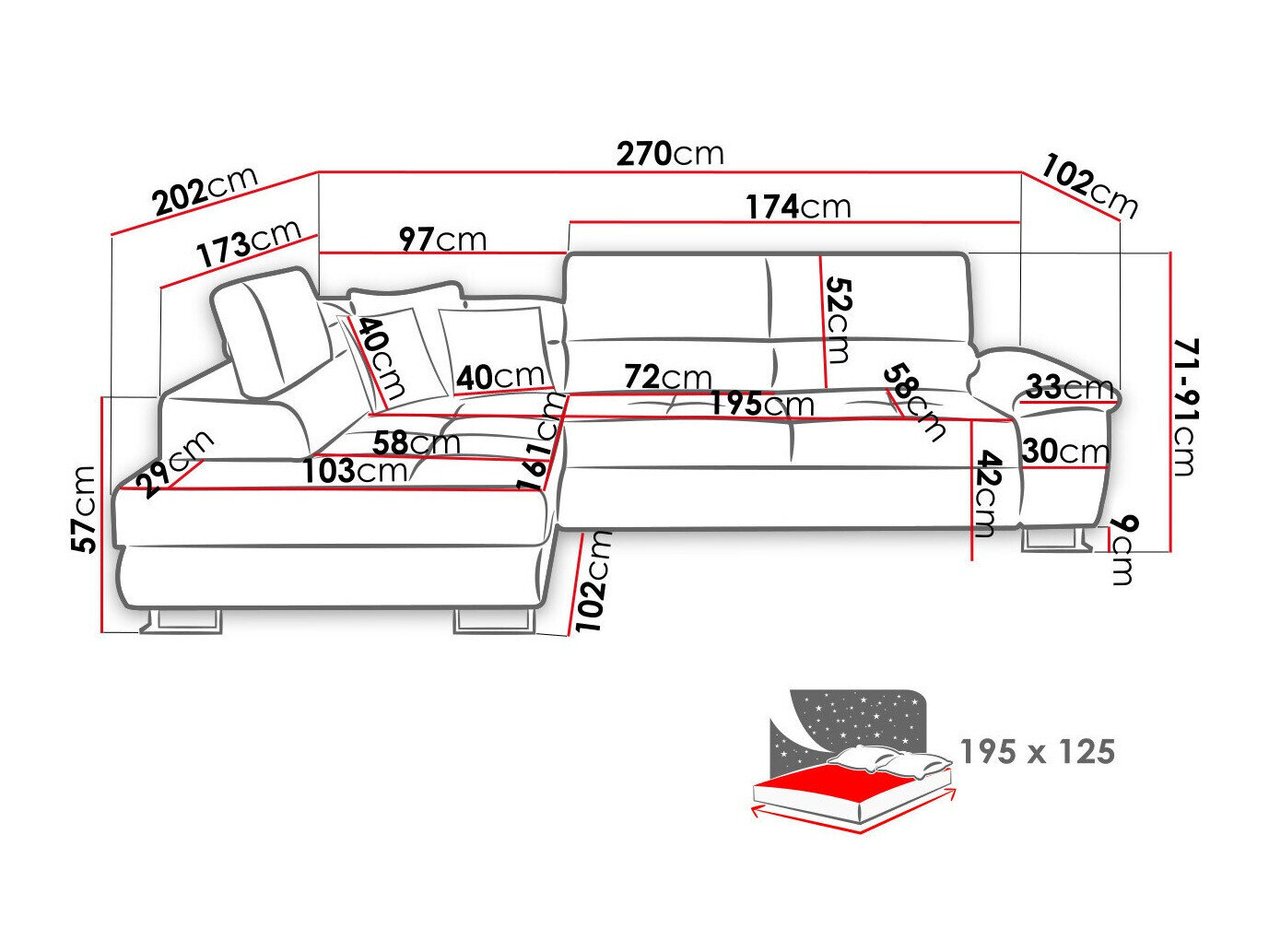 Hjørnesofa Comfivo 139 (Poso 14)