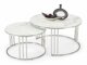 Salontafel set Houston 1503 (Zilver + Wit marmer)