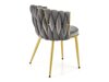 Stoel Houston 1506 (Grijs + Gouden)