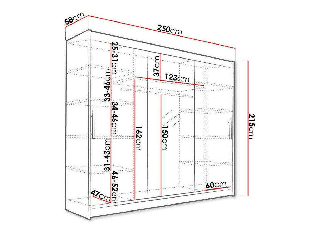Garderobeskab Closico 122 (Hvid)