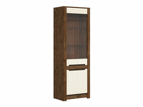 Boekenkast Ophevaru 105 (Glanzend crème + April eiken)