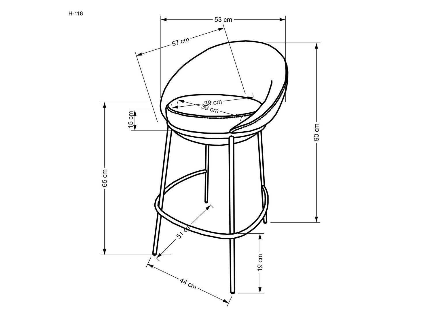 Counterstol Houston 1515 (Beige)