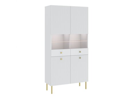 Boekenkast Etliva 108 (Wit + Gouden)