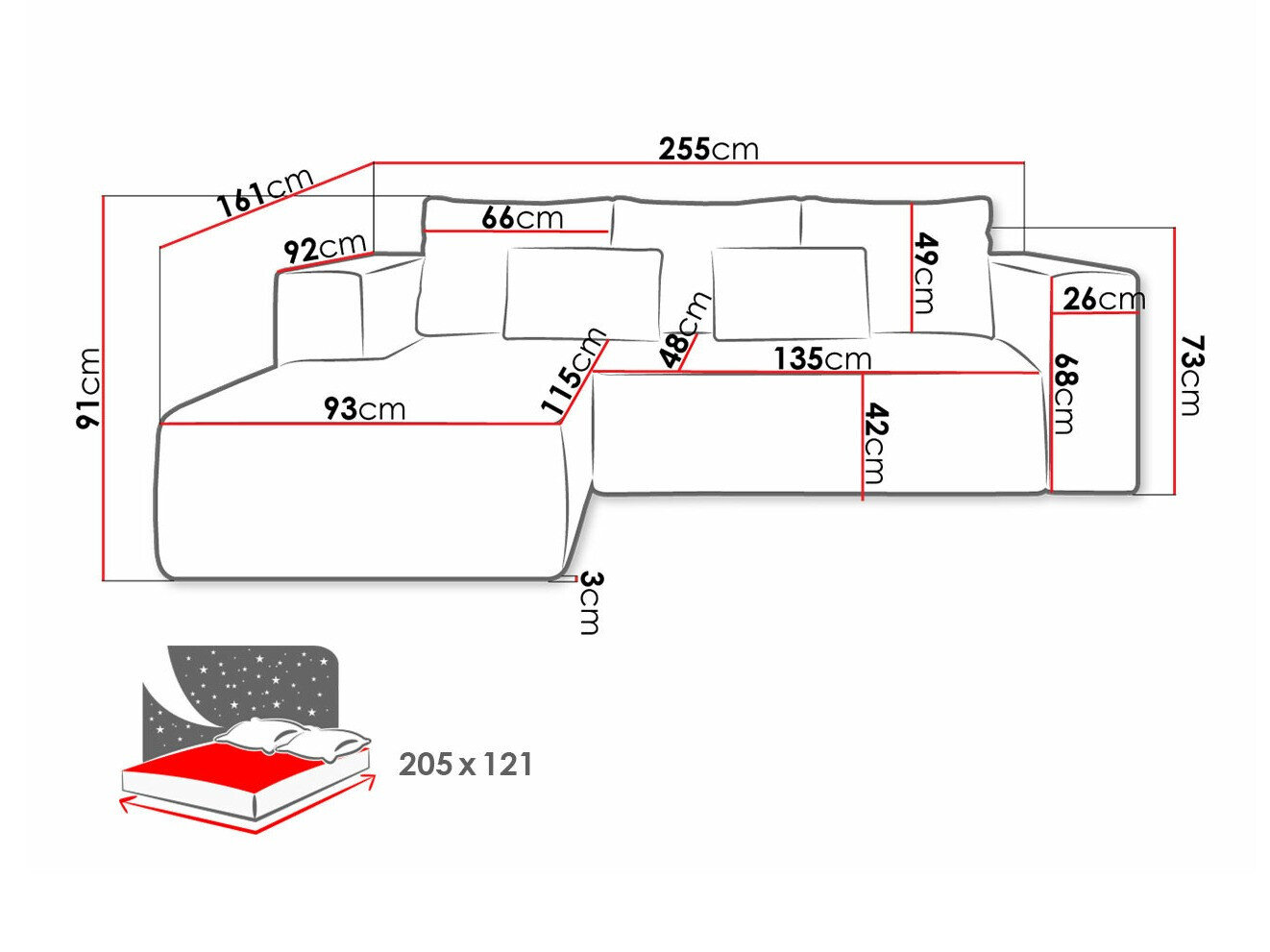 Hoekbank Arvada 116 (Poso 14)