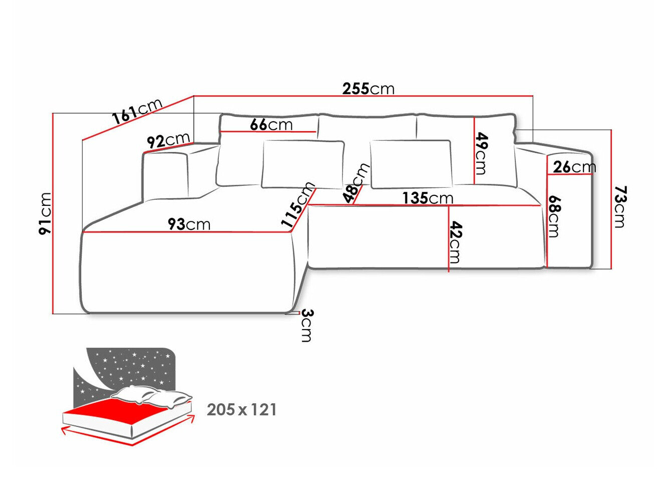 Hoekbank Arvada 116 (Poso 27)