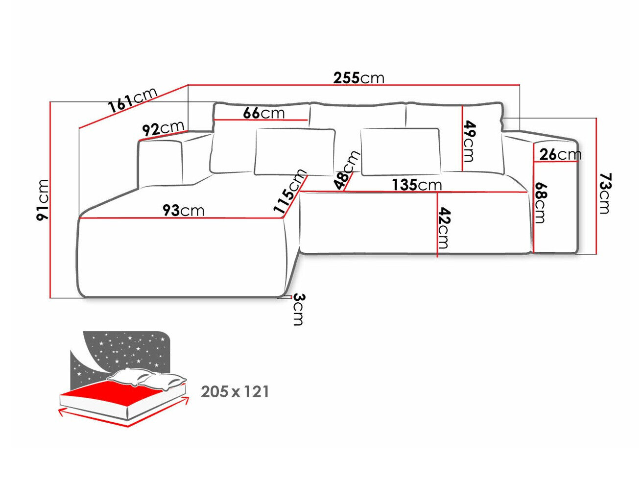 Hoekbank Arvada 116 (Poso 34)