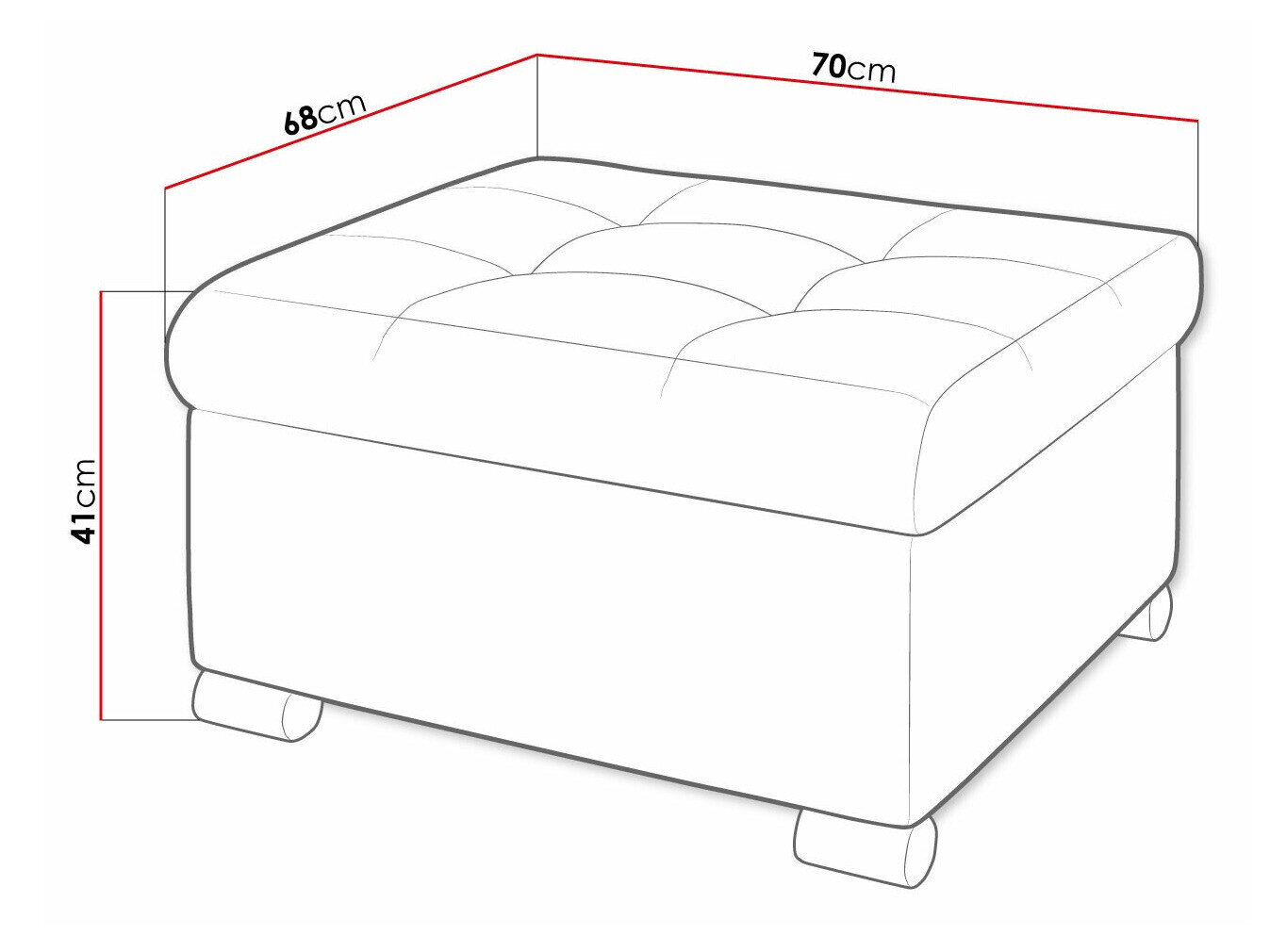 Puf Comfivo 115 (Magic Velvet 2225-151 + Venus Velvet 2941)