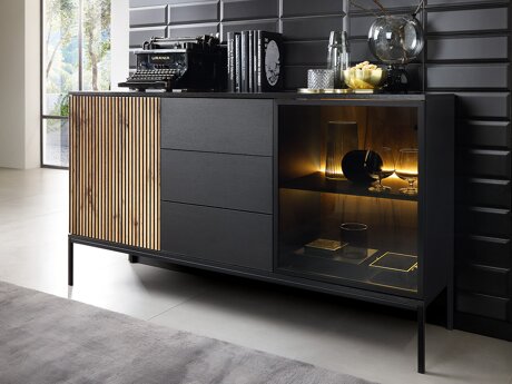 Kommode Manal (Sort + Wotan eg)