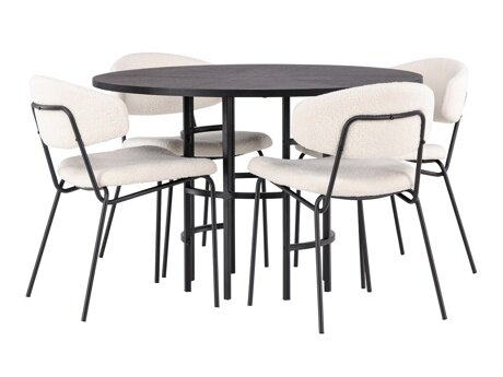 Valgomojo komplektas Dallas 4144 (Juoda)