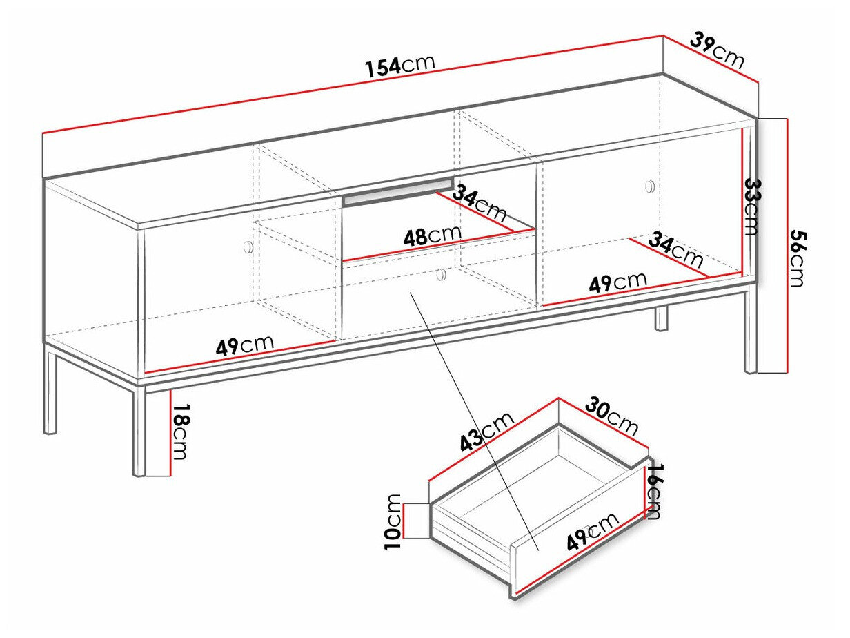 TV-bord Formis (Hvid)