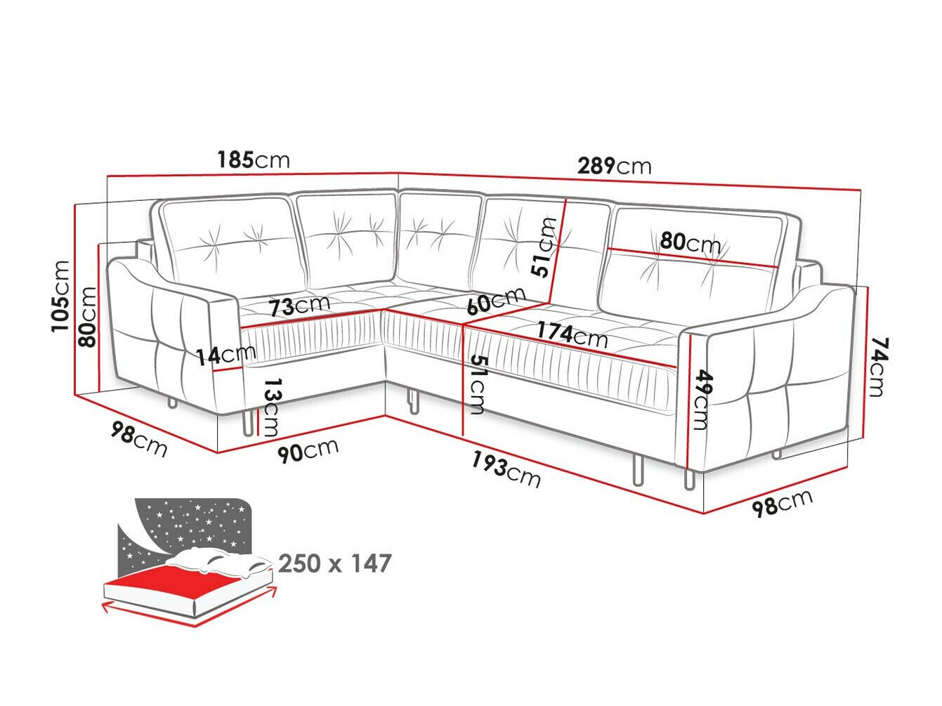 Canapé d'angle Kingsport 115 (Kronos 19)