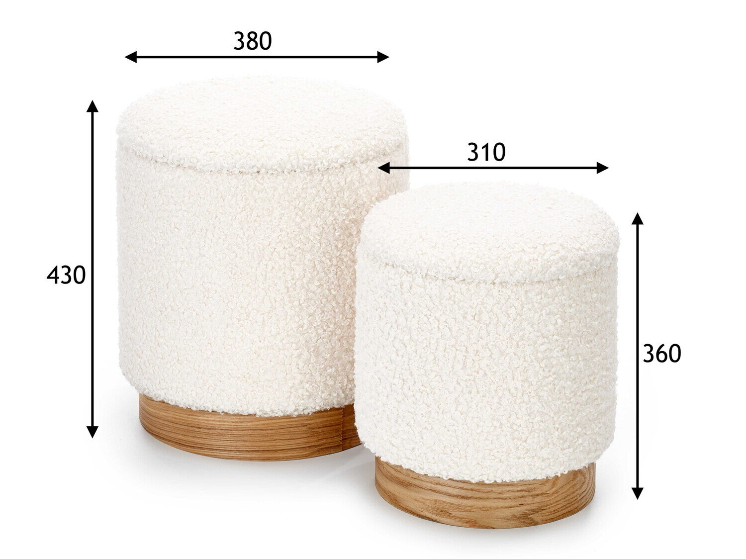 Sæt puffer Houston 1339