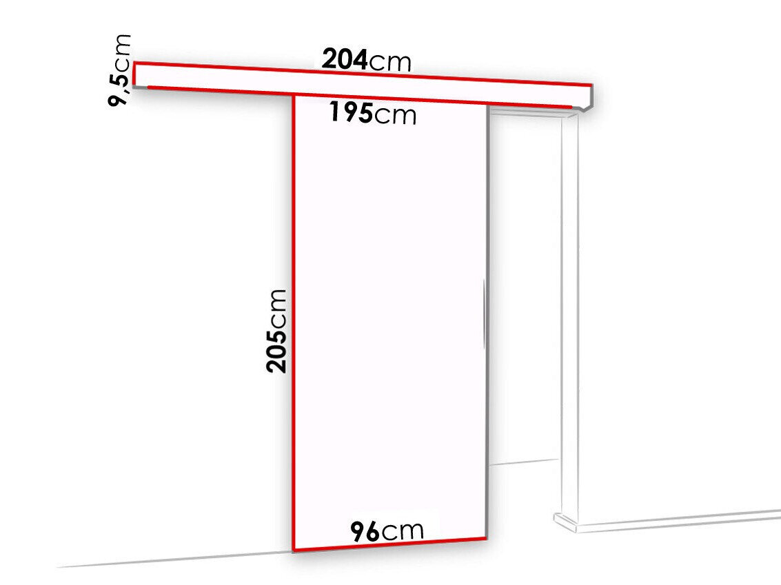 Skydedør Dover 121 (Antracit + Sort)