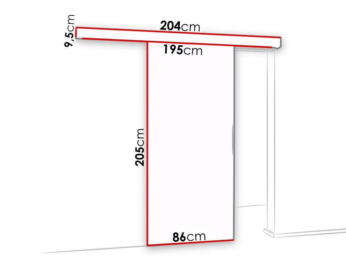 Skydedør Dover 123 (Antracit + Sort)
