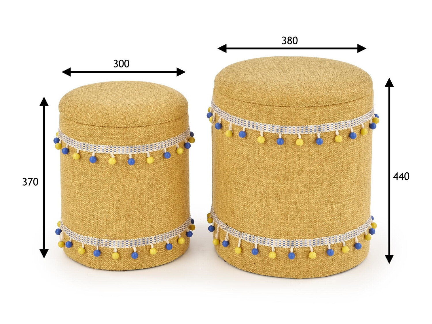 Tumbade komplekt Houston 1155 (Kollane)