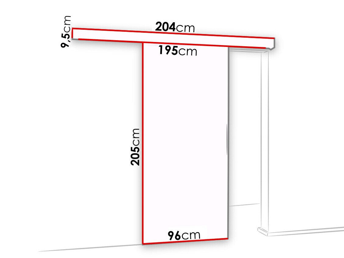 Skydedør Dover 139 (Antracit + Sort)