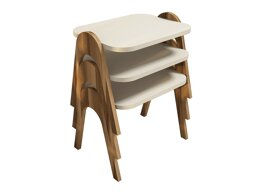 Set pomoćnih stolića Kailua 1621 (Orah + Krem)