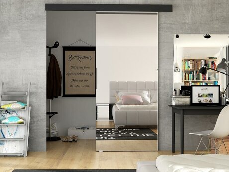 Skydedør Closico 182 (Sort)