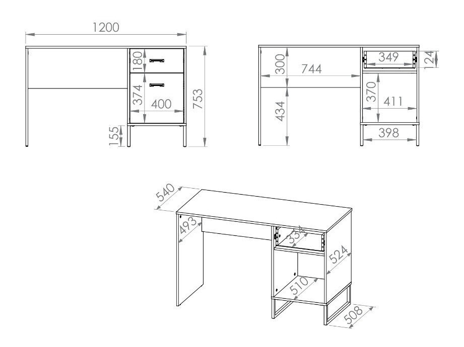 Skrivebord Tortiva 106