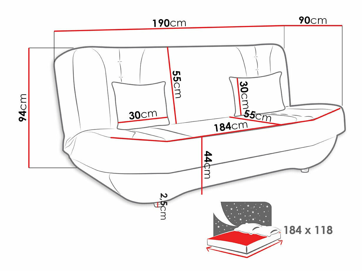 Sovesofa Comfivo 239 (Matana 19 + Matana 17)