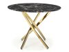 Tafel Houston 1538 (Gouden + Zwart marmer)