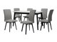 Spisestuesæt Victorville 323 (Sort)