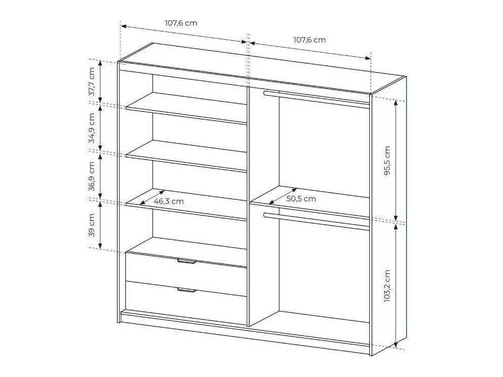 Garderobeskab Lusone 100