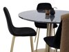Eetkamerset Dallas 1220 (Zwart + Gouden)