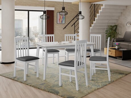 Eetkamerset Victorville 267 (Wit)