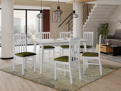 Eetkamerset Victorville 267 (Wit)
