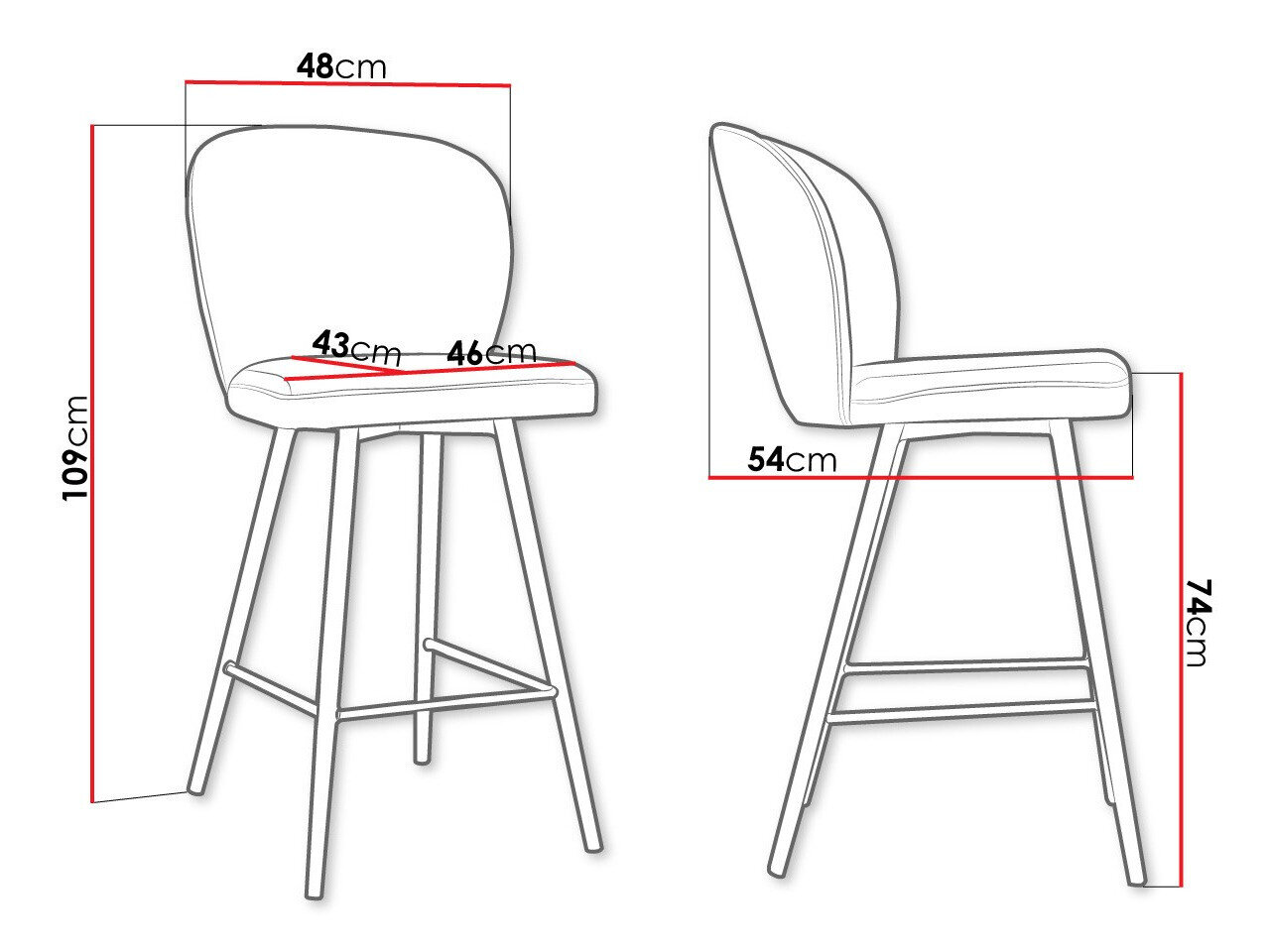 Barstol Jackson 101 (Sort + Magic Velvet 2217)