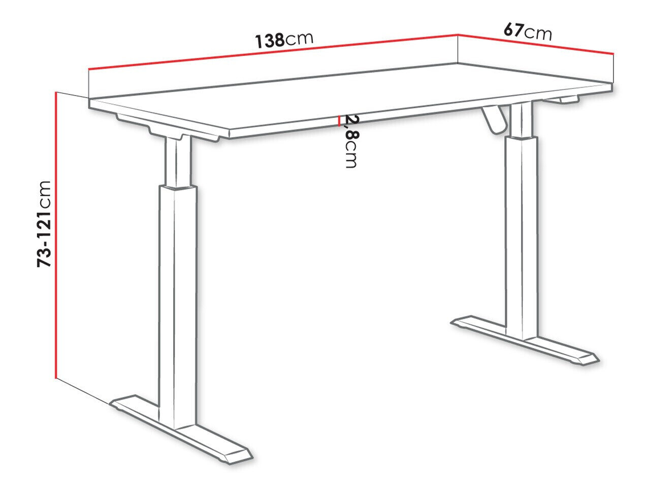 Hæve-sænkebord Tucson 171 (Artisan eg + Mat sort)