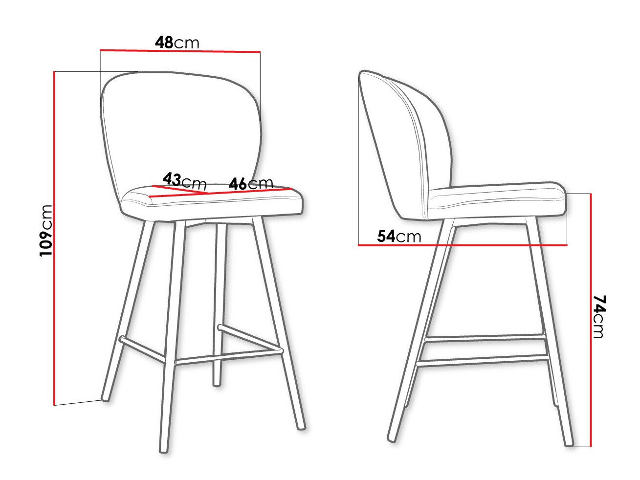 Barstol Jackson 101 (Sort + Magic Velvet 2225)