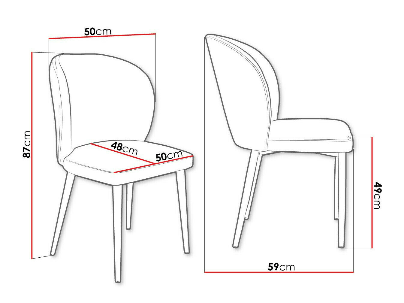 Stoel Jackson 104 (Zwart + Magic Velvet 2219)