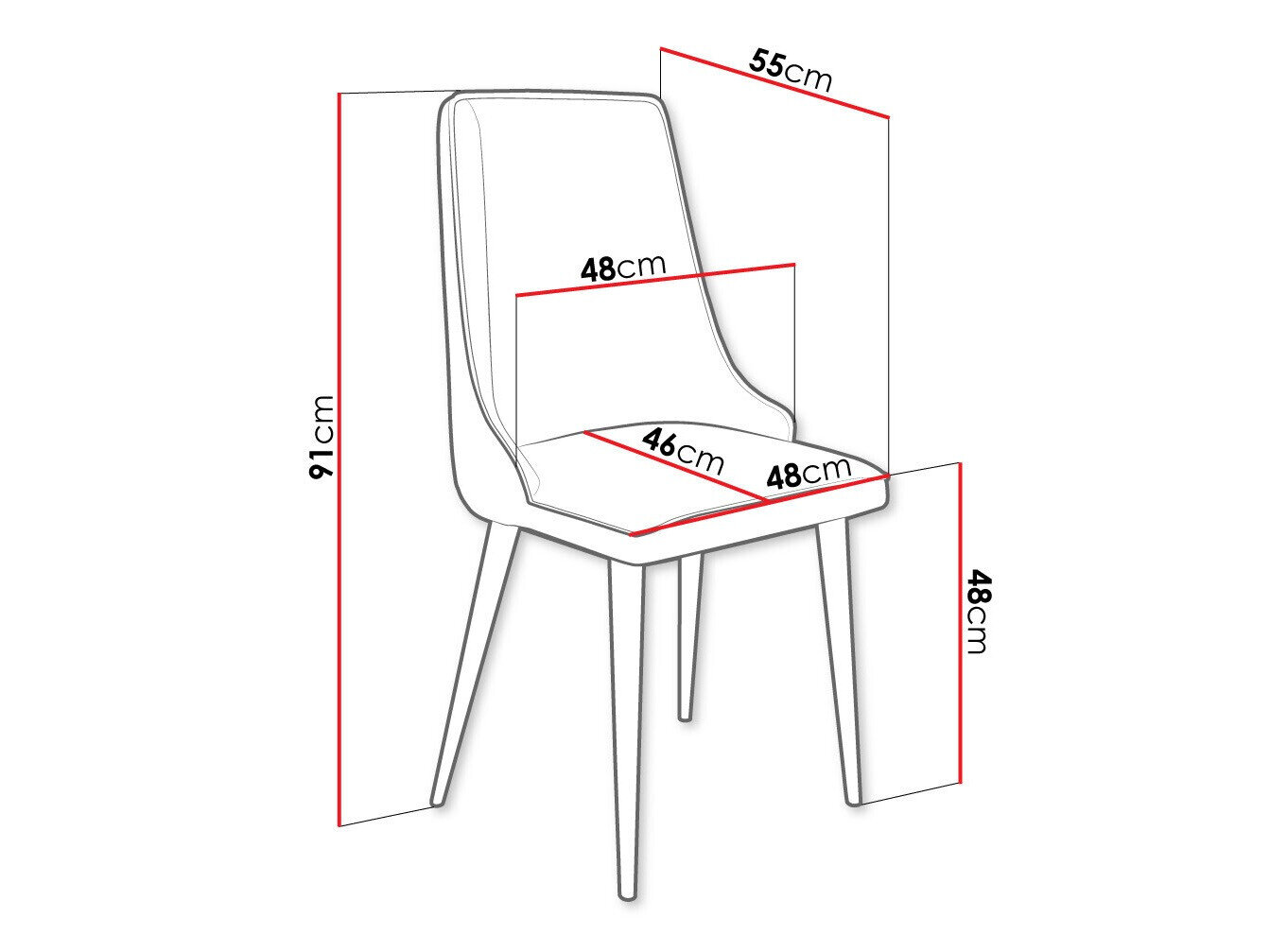 Stoel Jackson 106 (Zwart + Magic Velvet 2209)